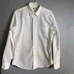 J Crew Men’s long sleeve shirt - White - Size L - Textured - Casual
